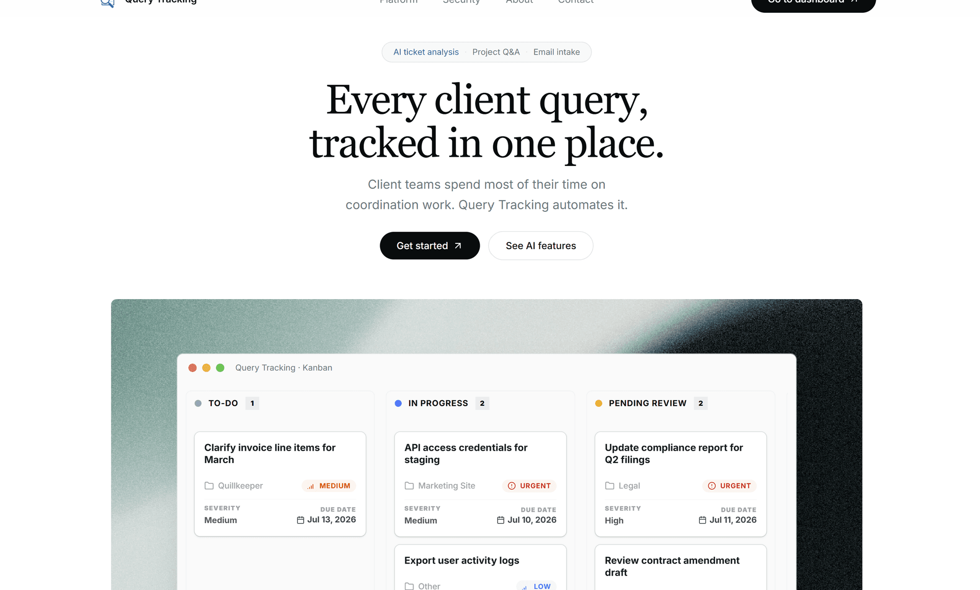 Query Tracking Tool